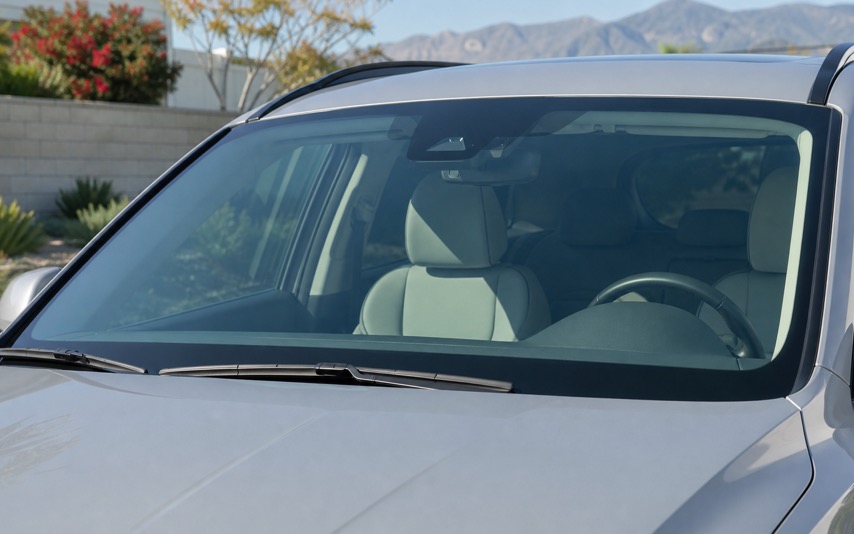 Front glass windshield example