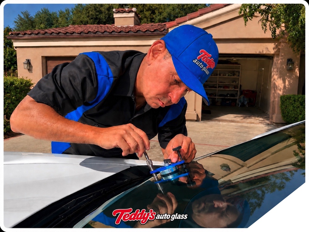 Rock chip repair technician